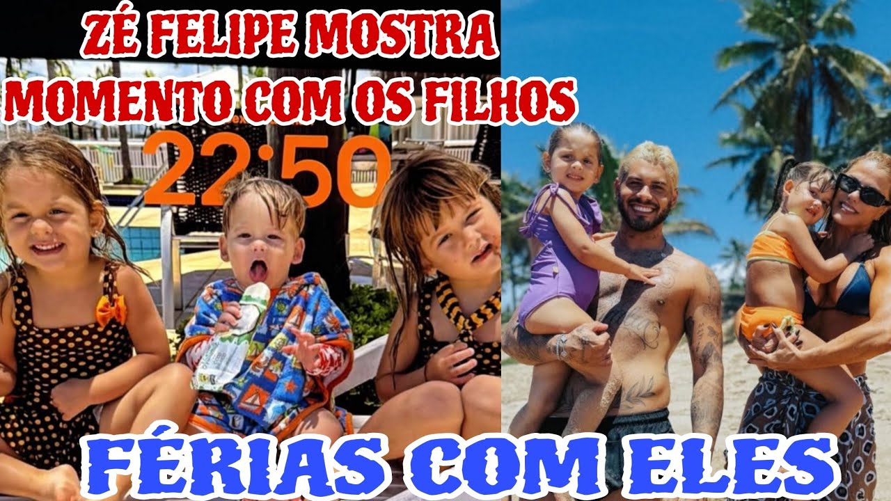 ❤️ZÉ FELIPE MOSTRA MOMENTO DE LAZER COM FLORZINHA MARIA ALICE E JOSÉ LEONARDO ESTAMOS DE FÉRIAS❤️