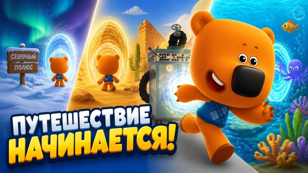 Детский уголок|Kids'Corner Мимимишки Телепорт Кеши - Путешествия по Земле - Мишки ищут лучшее место
