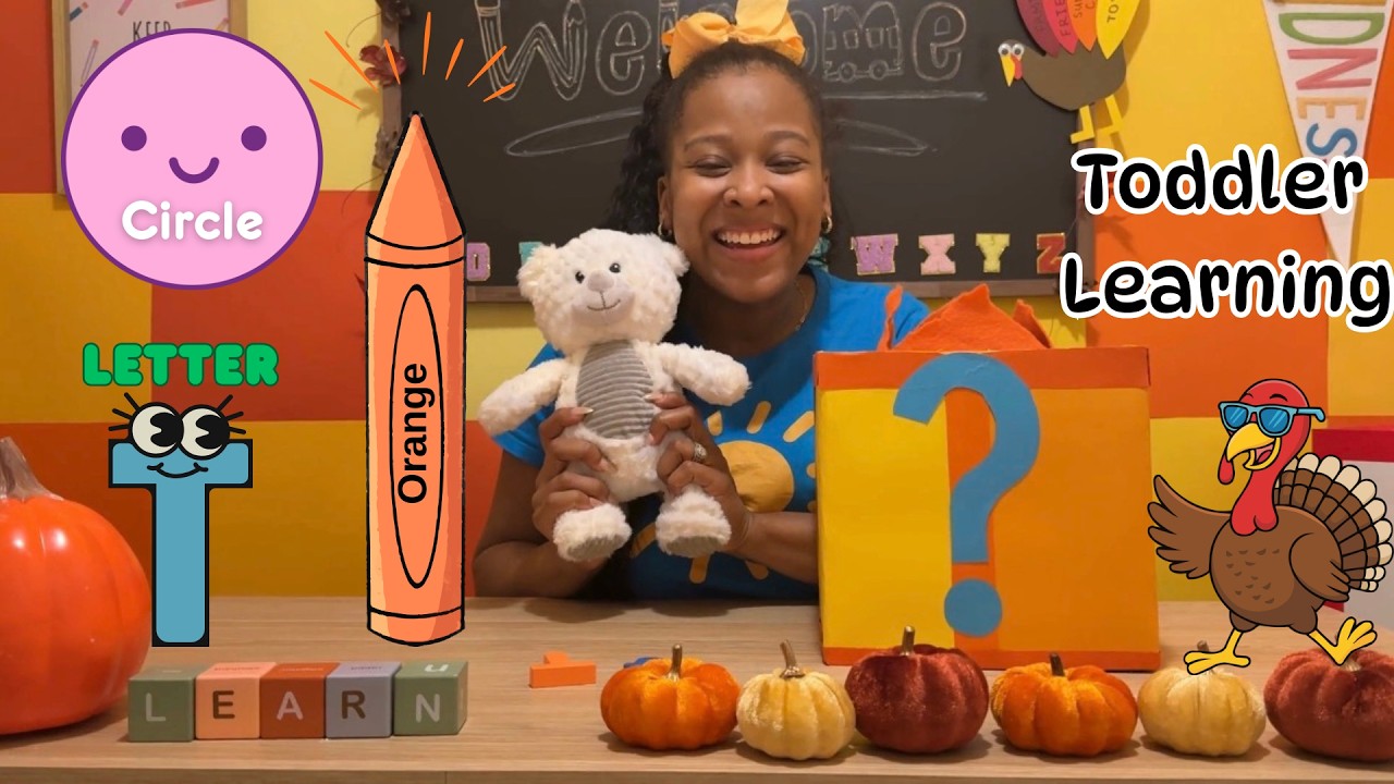Toddler Learning with Miss Sunny-Thanksgiving-Letters-Colors-Shapes-Story Time-Arts & Crafts
