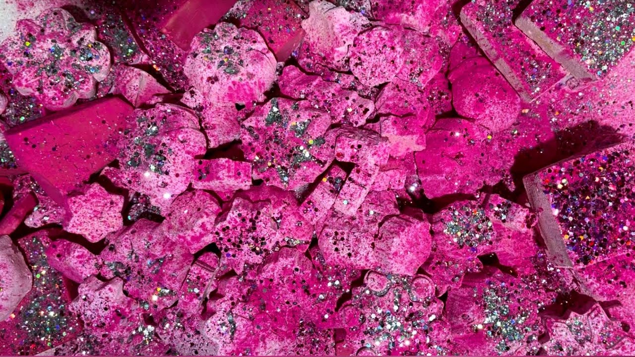 🩷❤️❄️Strawberry Blizzard❄️❤️🩷 Pink Dyed Blocks, Reforms & Pasted Blocks | Gym Chalk ASMR