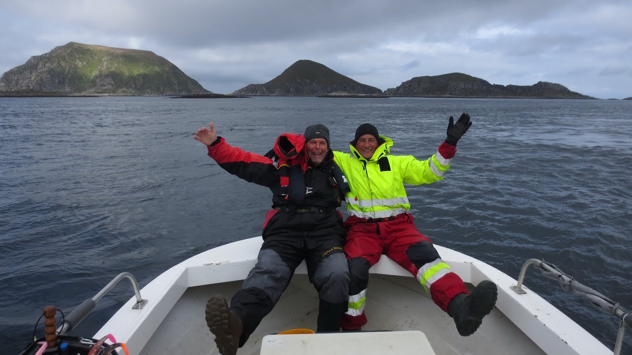 In Gjesvaer am Nordkap im Juni 2016 auf Heilbutt
