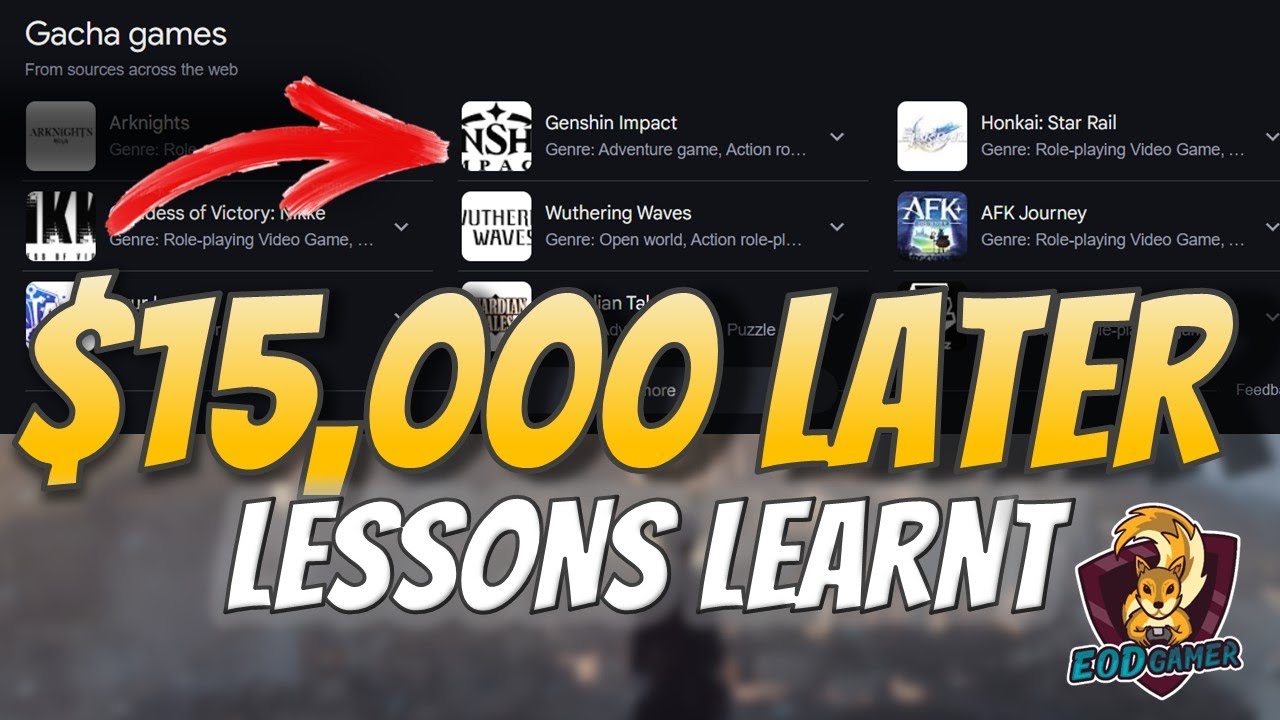 $15,000 Spent on Gacha Games : 4 Lessons To Takeaway