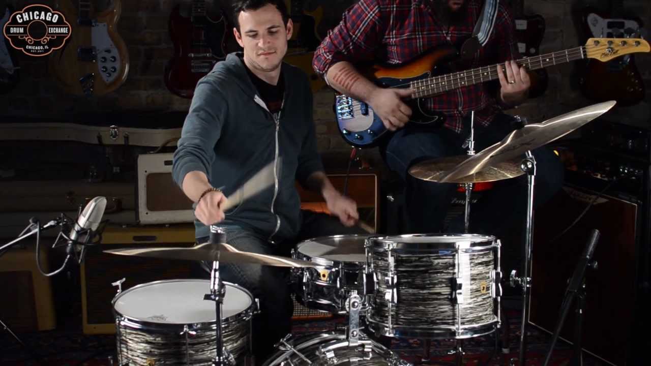 1960's Ludwig Club Date 3pc Black Oyster Kit | Chicago Drum Exchange Demo