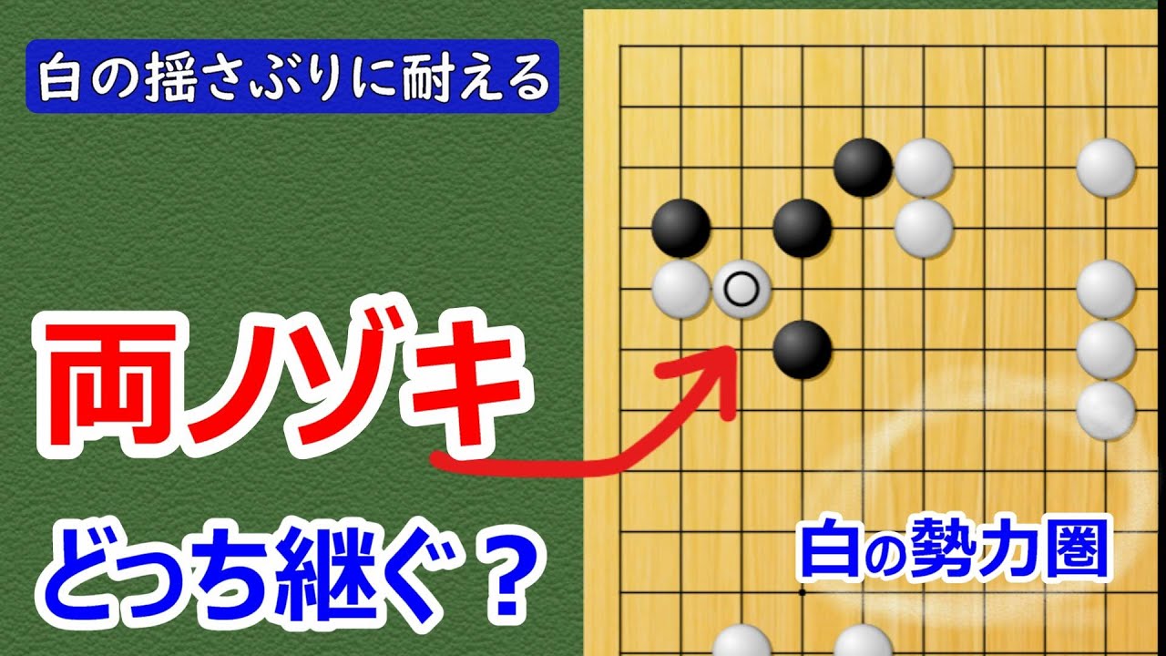 【囲碁講座】白の揺さぶりに耐える（二線の侵入）白の勢力圏では安全重視で！
