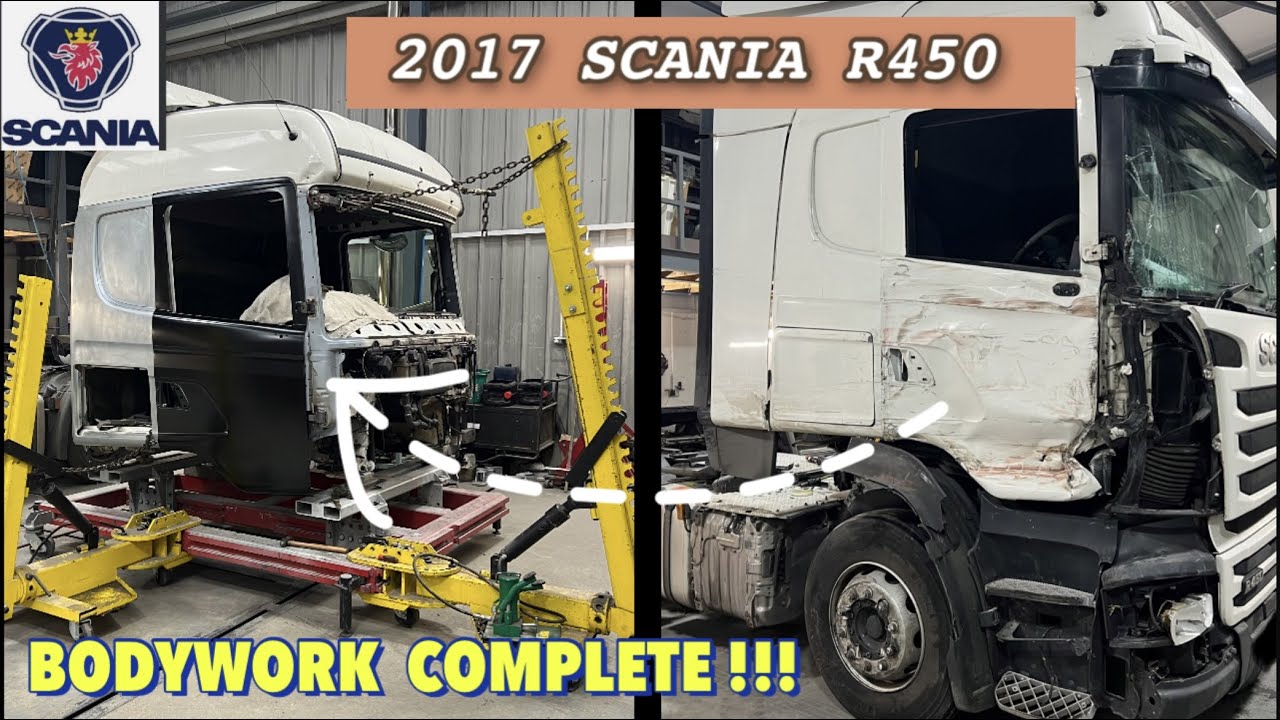 Восстановление разбитого SCANIA R450 2017 года. Часть 1. Кузов!!!