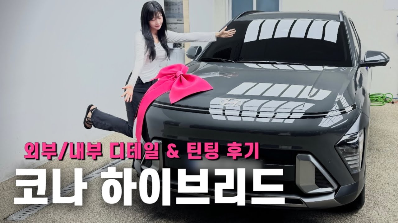 디올뉴코나 풀옵션 에코트로닉 그레이펄 언박싱 & 테라룩스 ir 22%/15% 틴팅(썬팅) 후기 | 주간/야간 주행 시인성 | 틴팅 추천 | 