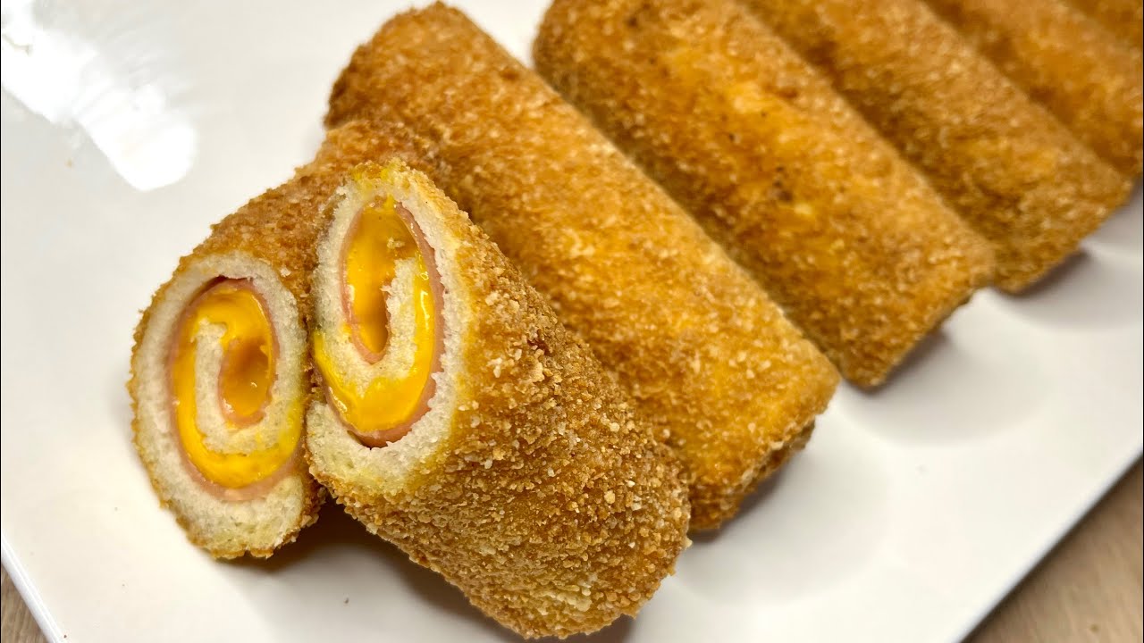 Roulé Pané Jambon-Fromage: recette simple et rapide !