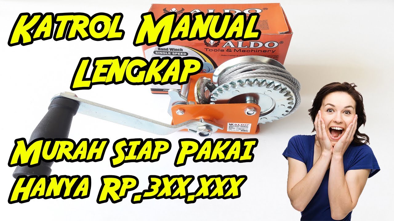 Hand Winch Set Lengkap 800lbs Aldo