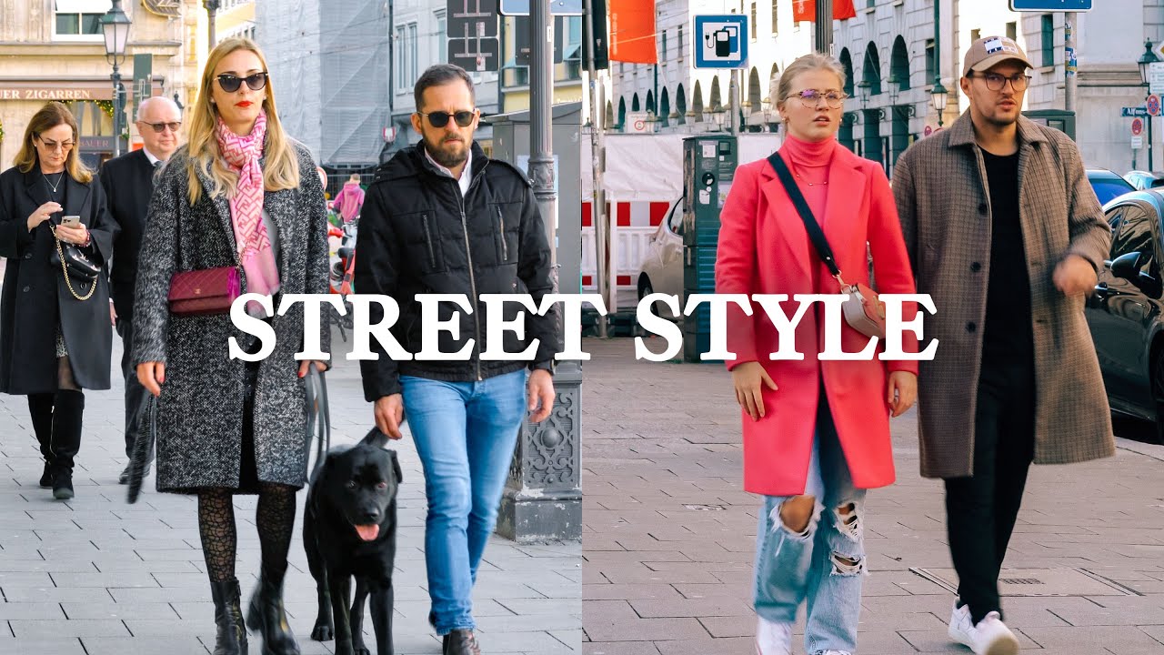Munich old town STREET STYLE german winter clothing, fashion trends