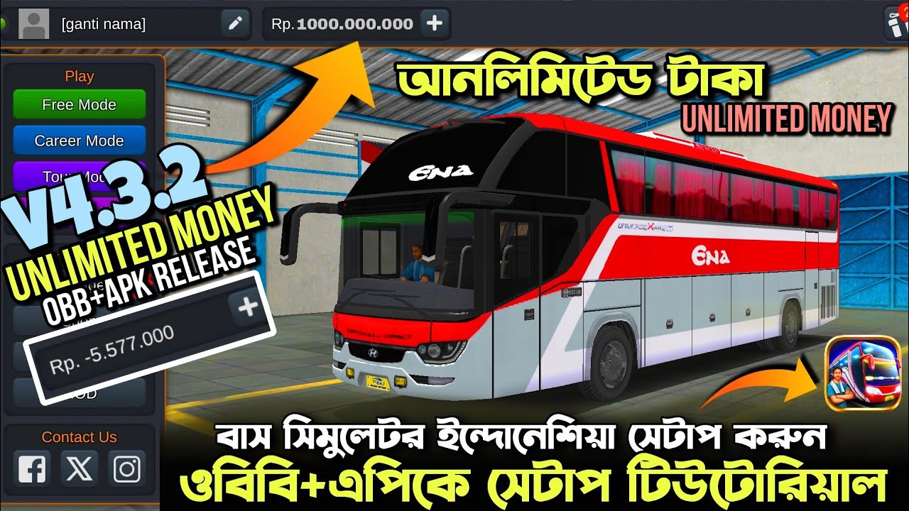 How To Setup Bussid V4.3.2 With Unlimited Money Obb+Apk In Bus Simulator Indonesia V4.3.2 ||