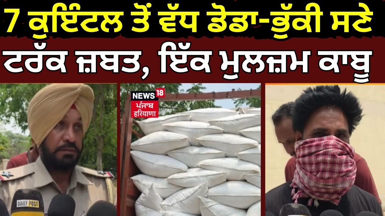 Samana News |7 ਕੁਇੰਟਲ ਤੋਂ ਵੱਧ ਡੋਡਾ-ਭੁੱਕੀ ਸਣੇ ਟਰੱਕ ਜ਼ਬਤ, ਇੱਕ ਮੁਲਜ਼ਮ ਕਾਬੂ | Punjab Police | N18V