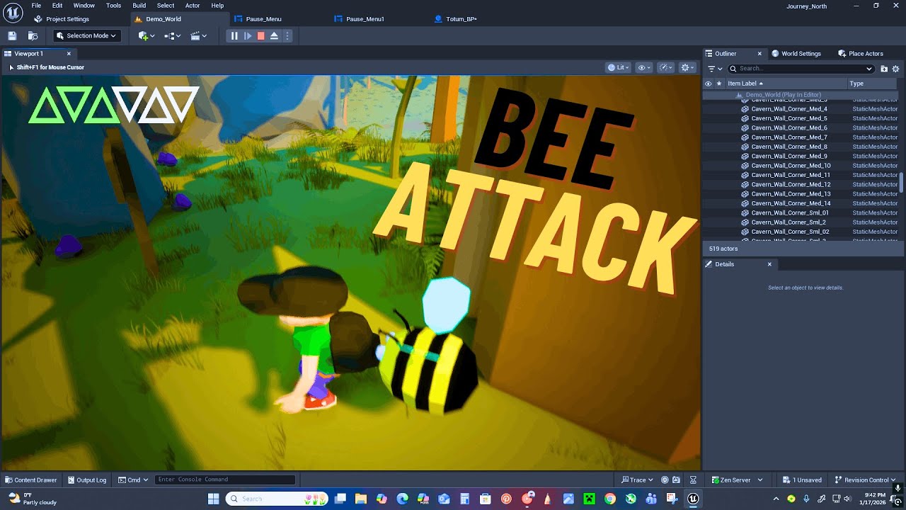 Bees are invincible and I made UI updates