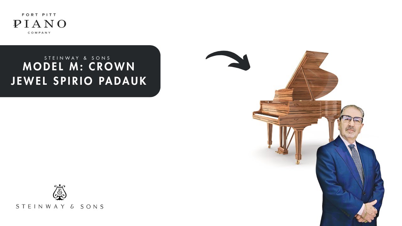 Steinway & Sons Model M Crown Jewel Padauk Spirio by Fort Pitt Piano Company
