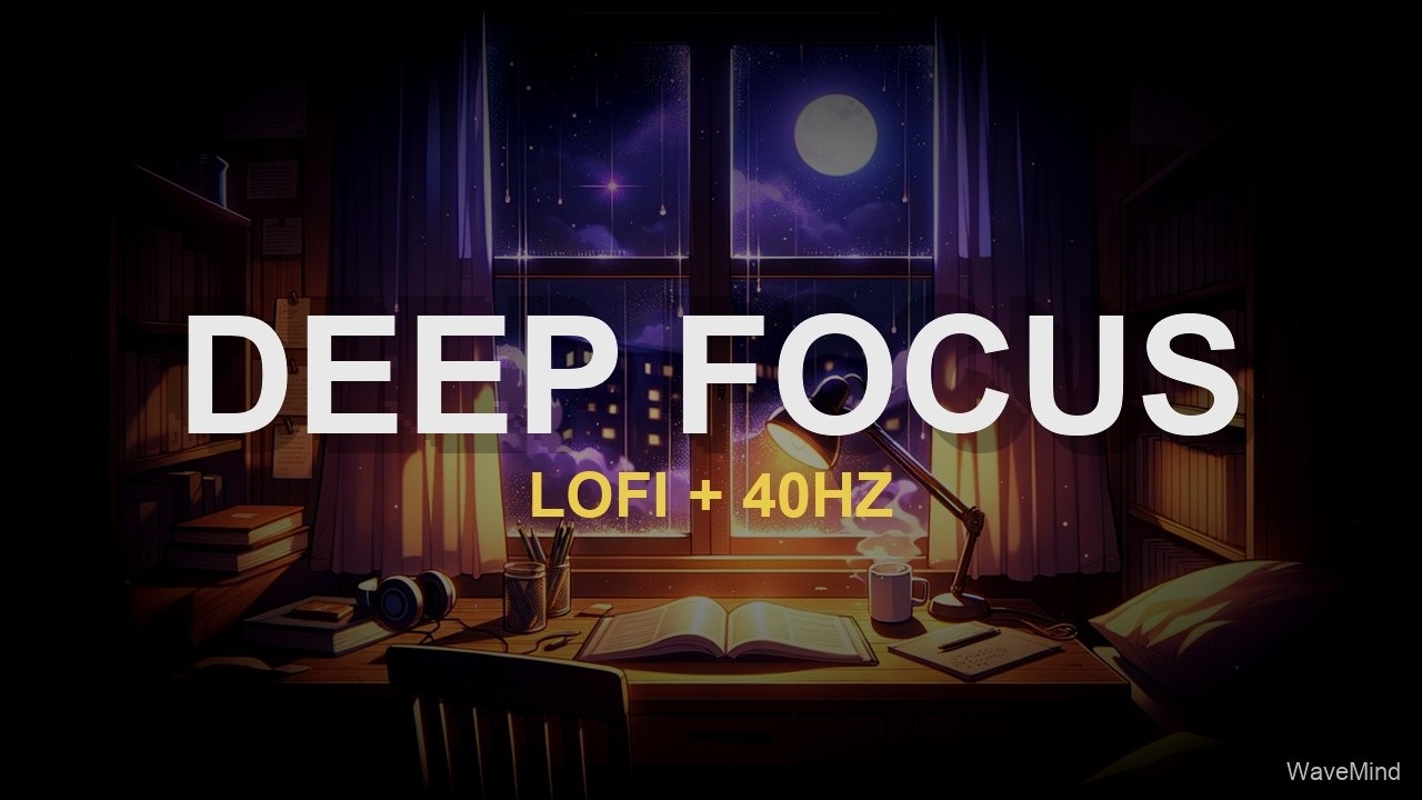 Deep Focus in 90 Minutes | 40Hz Gamma + Lofi Study Music