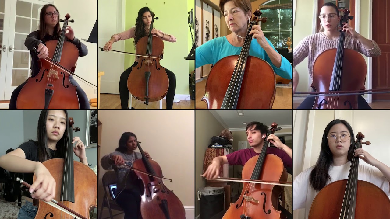 UC Davis Virtual Cello Ensemble performs 
