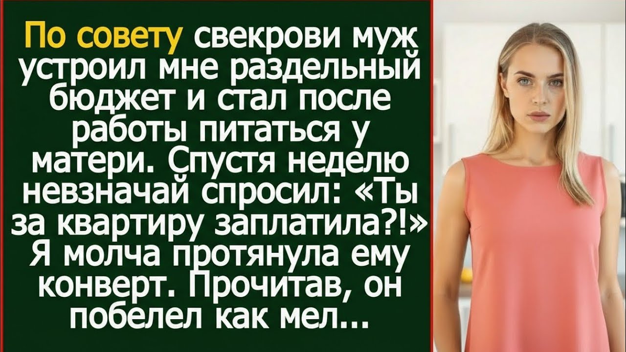 «Ты за квартиру заплатила?!» — и тут я поняла, зачем свекровь придумала раздельный бюджет
