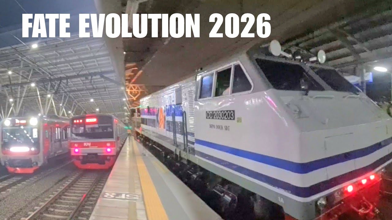 Perdana ! Fate  Evolution  Kereta Api Indonesia, LOKO WNB GARIS BIRU JUMBO,KA GBMS NEW GEN,KRL iNKA