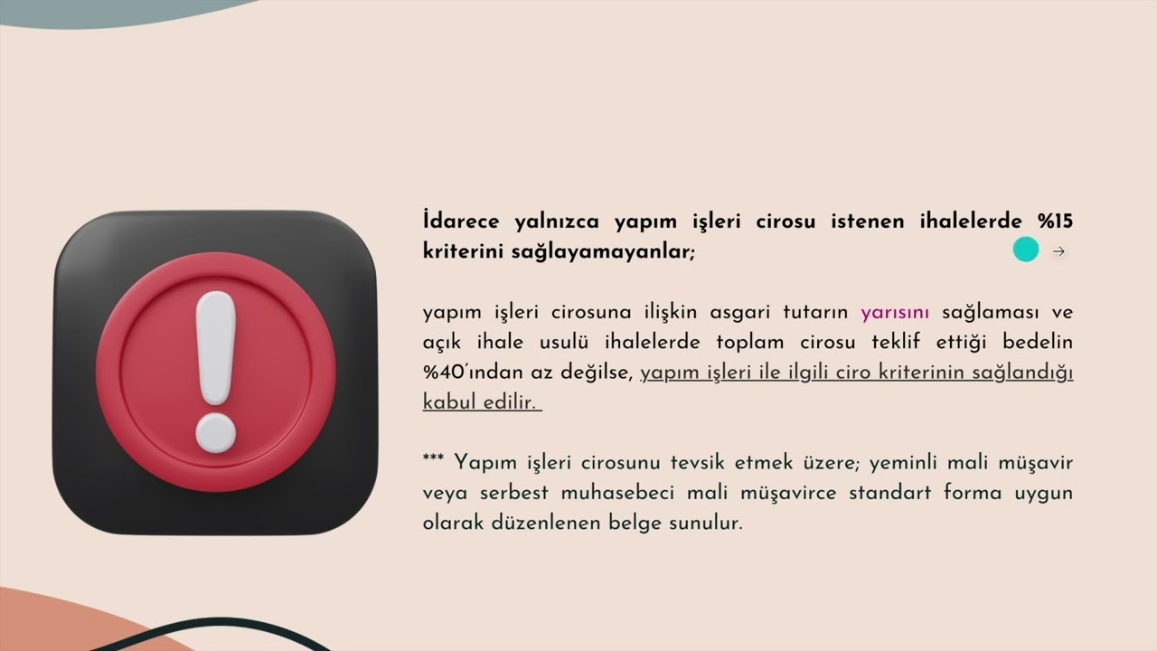 Yapım İşlerinde Ciro Yeterliliği (ihale)