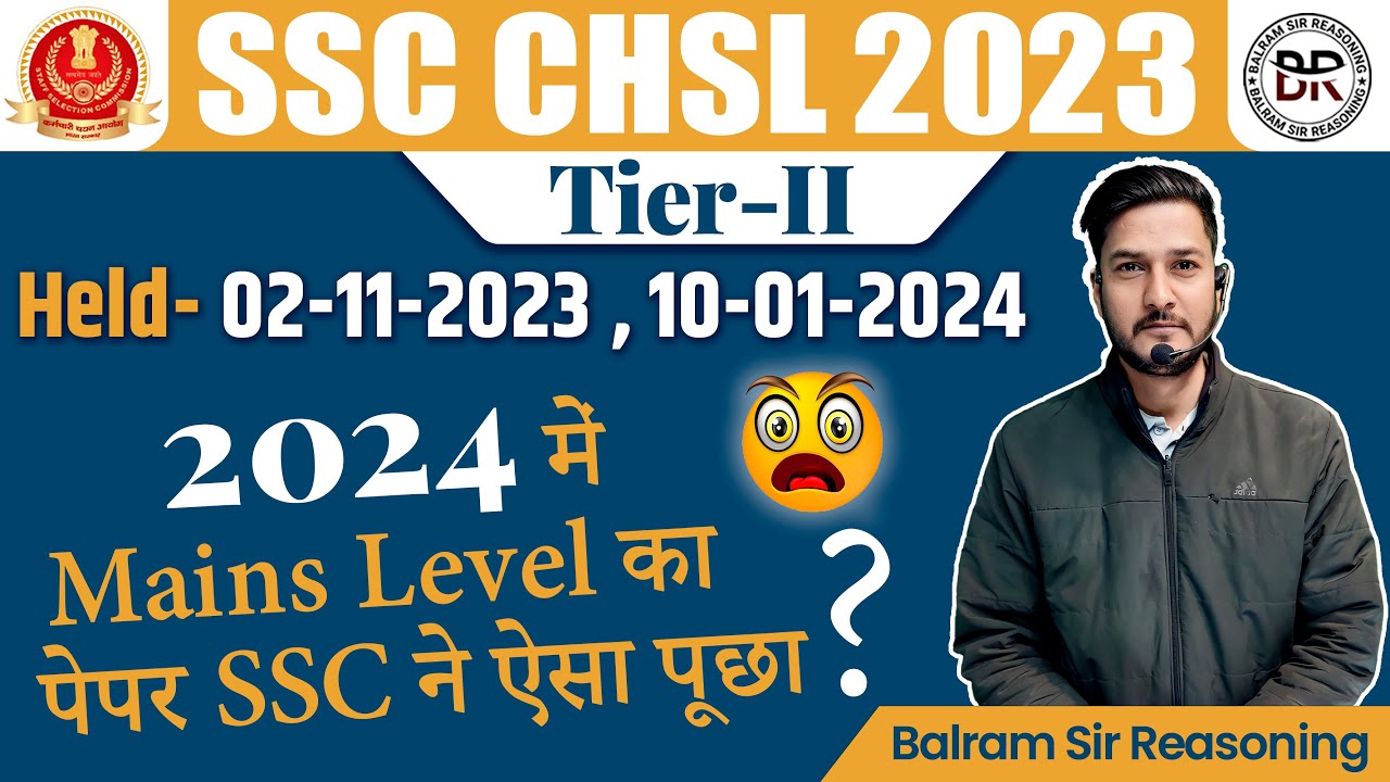 SSC CHSL TIER-2 |Chsl Mains|Chsl reasoning all 60 questions by balram sir