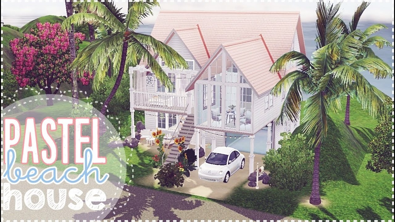 ♡ THE SIMS 3- Pastel Beach House ♡