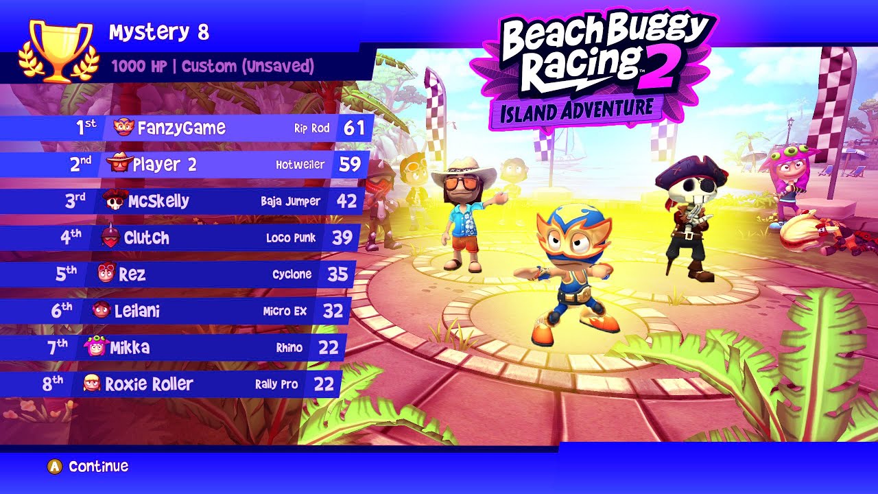 El Zipo Old Skin ft Rip Rod Vs Beach Bro Ft Hotweiler - Beach Buggy Racing 2 Island Adventure