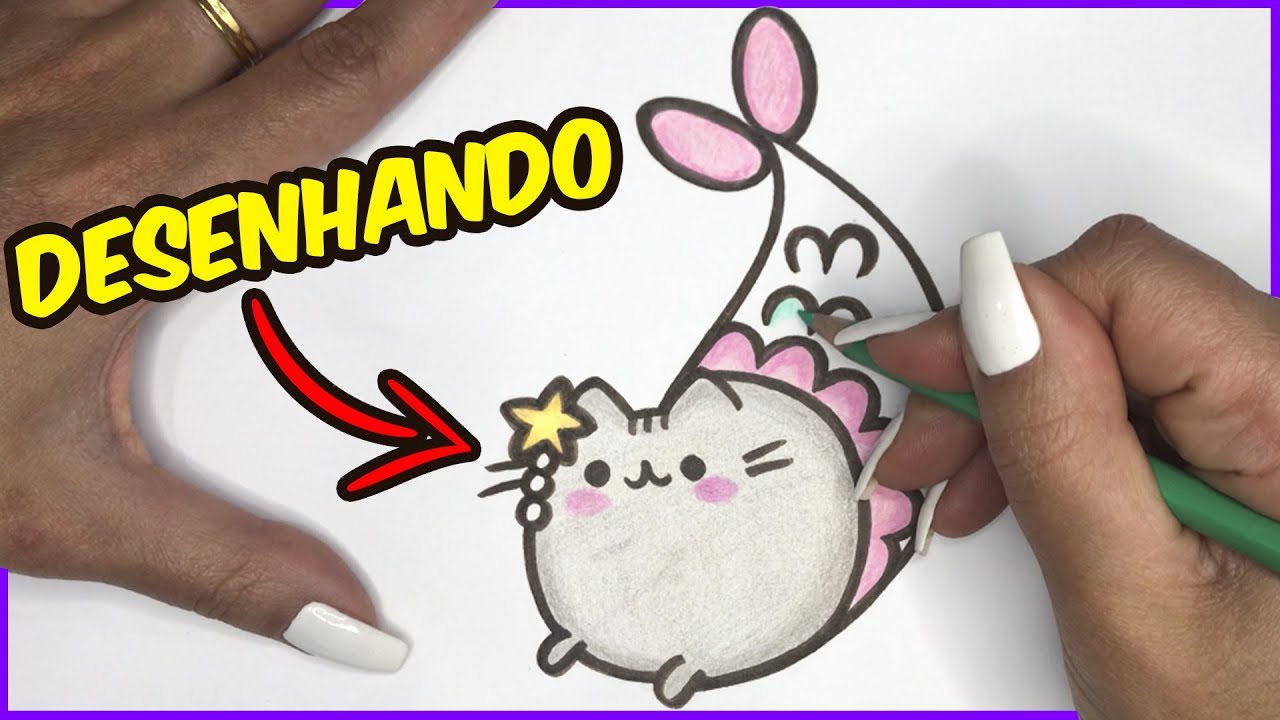 COMO DESENHAR UM GATO SEREIA (MERMAID CAT) ‹ Unhas da Lalá ›