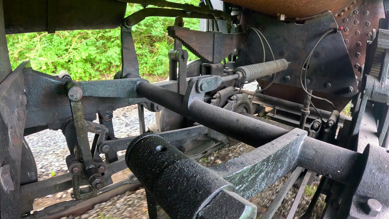 (4K) Steam Train Valve Gear View #1 | Jeddo Coal #85
