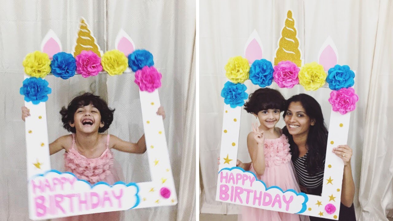 Easy Selfie Photo Frame  for Birthday Party | Unicorn Selfie Frame for Birthday | Selfie Photo Frame