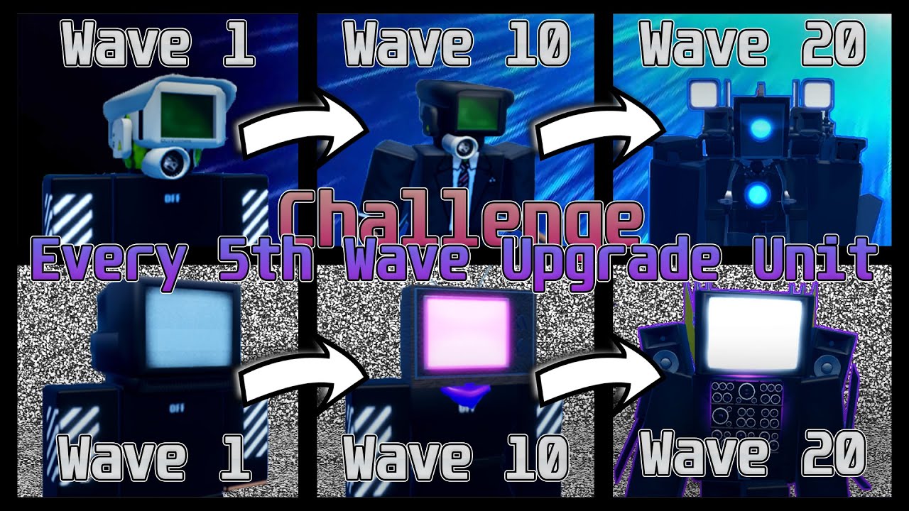 Every 5th Wave Upgrade Unit Challenge - Skibid Toilet Siege Defense