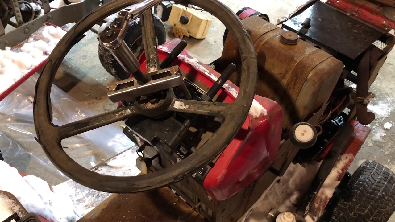 How to remove a garden tractor steering wheel part 2
