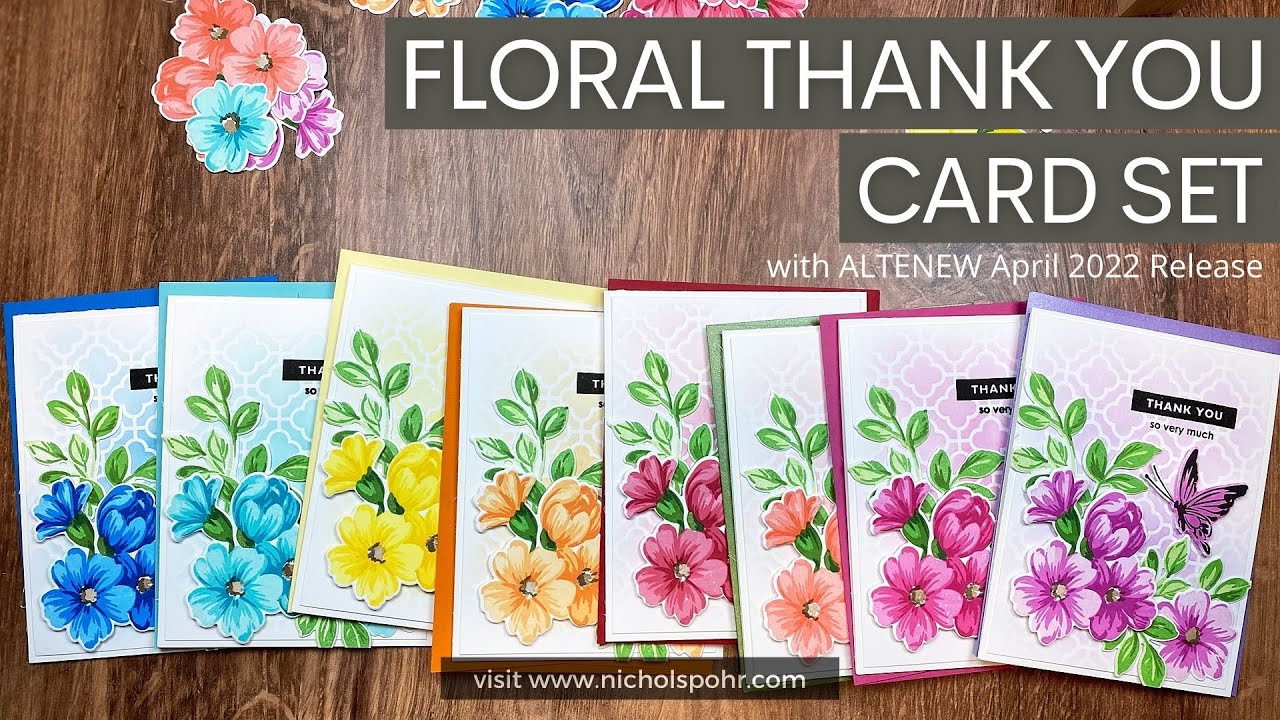 Floral Thank You Card Set (Altenew April 2022 Gardens Around the World Release)