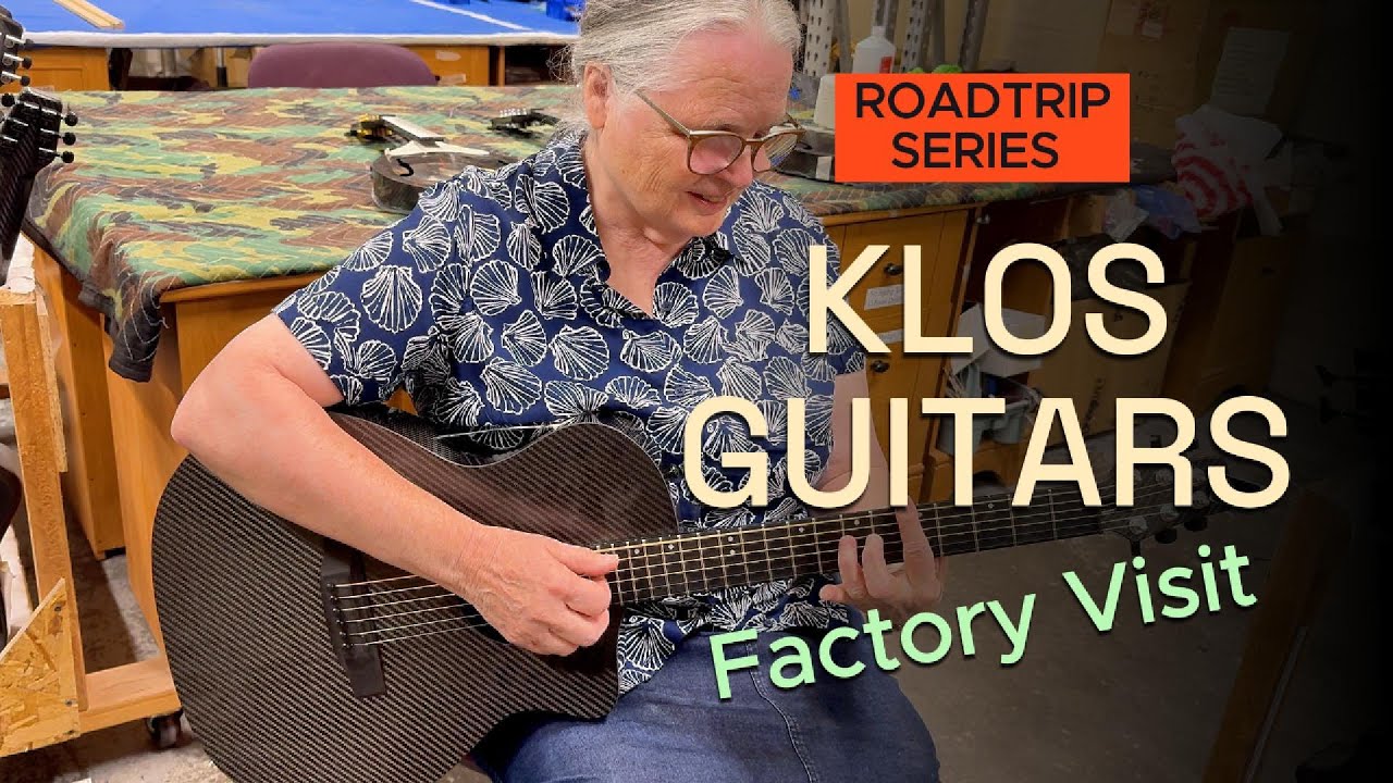 Guitar Store Visit ** KLOS Guitars ** Carbon Fiber Instruments ** USA ROADTRIP #acousticguitar