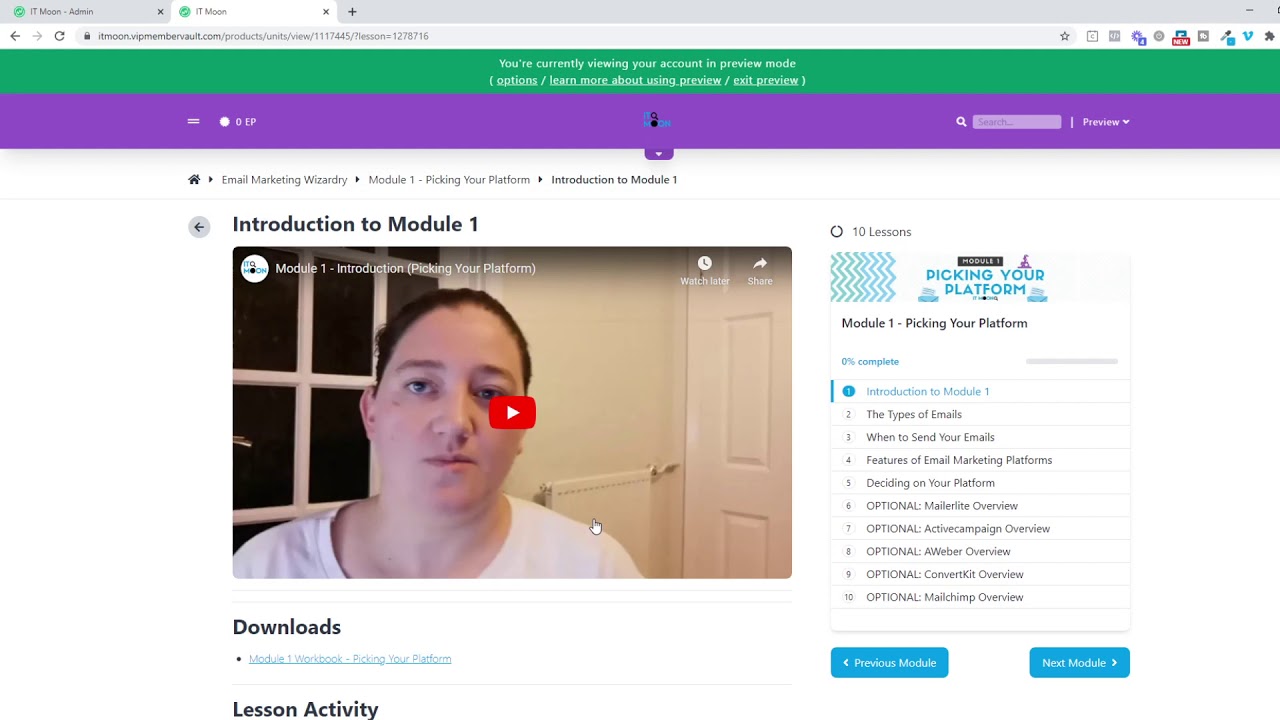 Email Marketing Wizardry - Inside Look of Online Portal