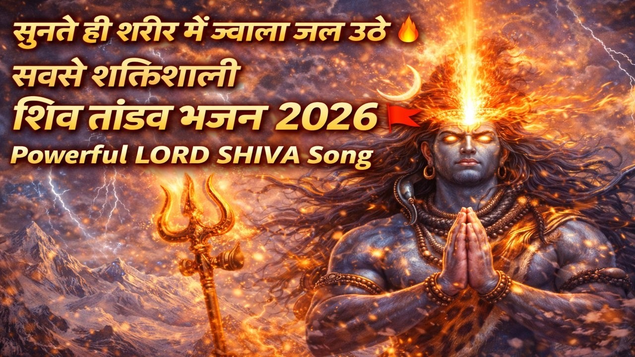 सुनते ही शरीर में ज्वाला जल उठे 🔥 सबसे शक्तिशाली शिव तांडव भजन 2026