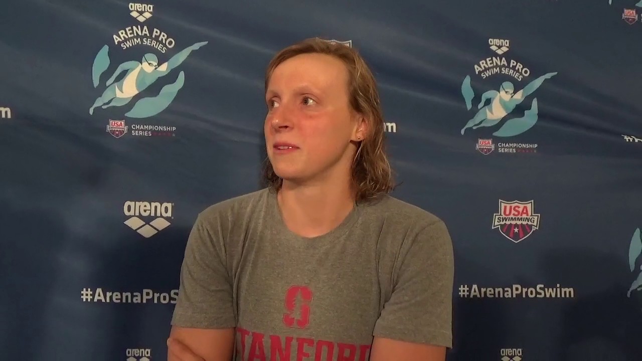 Katie Ledecky on 400 Freestyle win during the 2017 Mesa arena Pro Swim