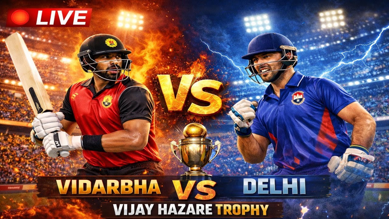 Vidarbha vs Delhi today live cricket Match |  - Live Score & Commentary |