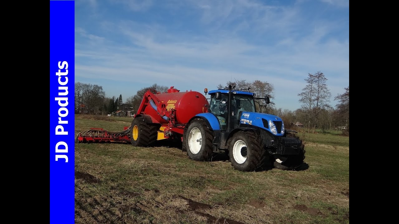 New Holland T7.220/Mest injecteren/Slurry injection/G&uuml;lle ausbringen/Rozeboom/t Harde