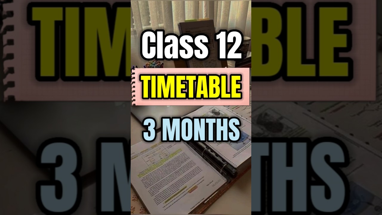 Class 12 : Cover your syllabus in 3 months | time table for class 12 | #shorts #short