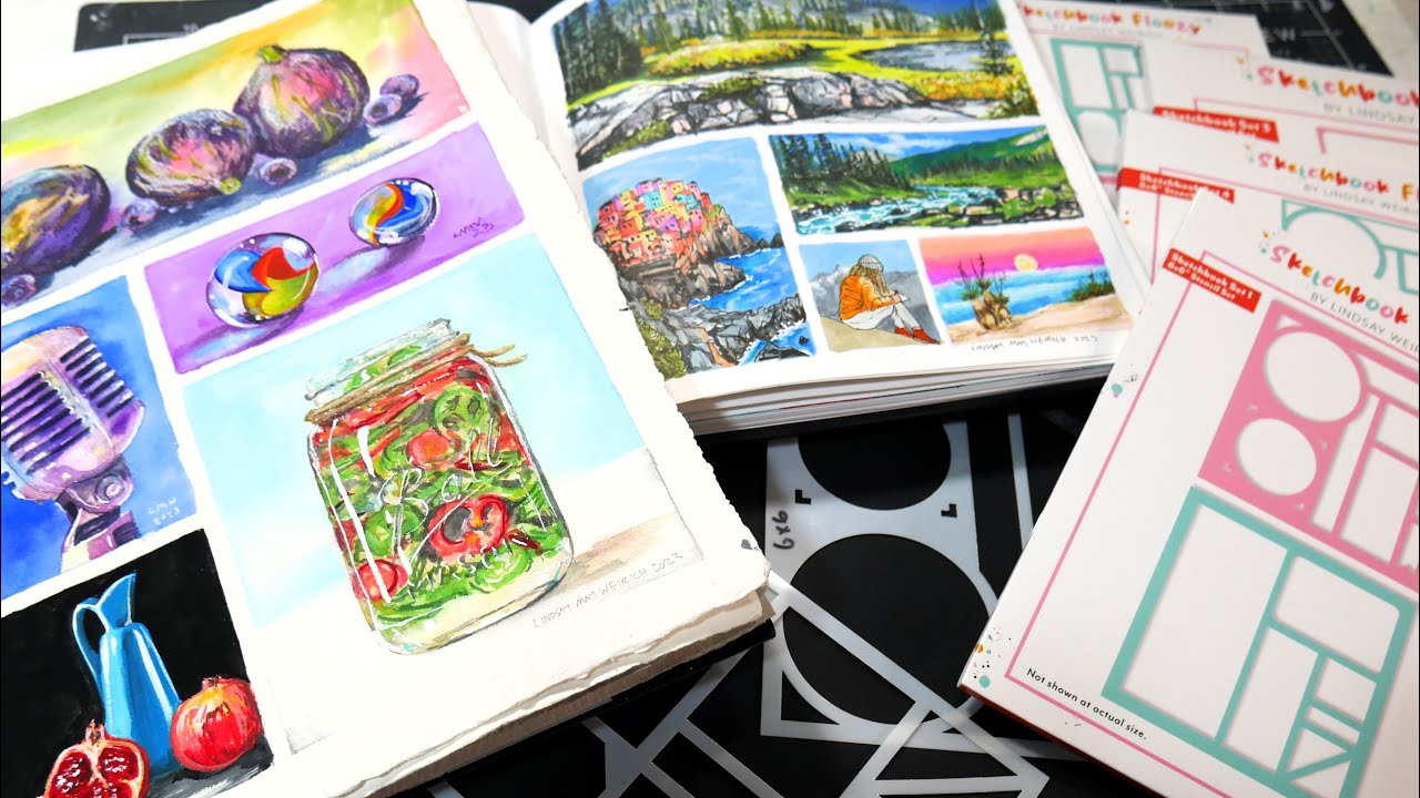 Look at these templates I designed to Make Sketchbook Pagers Easier! #sketchbookfloozy