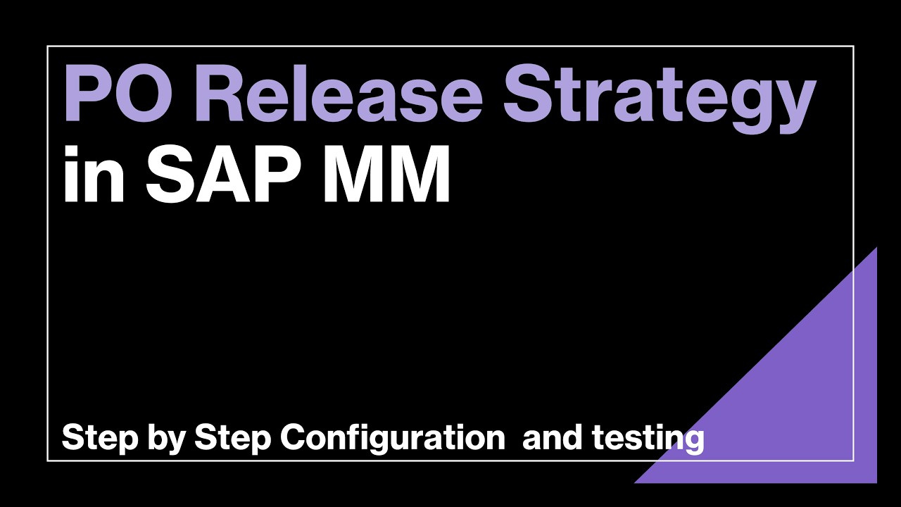 Стратегия выпуска заказов на поставку в SAP MM | Подробные этапы настройки