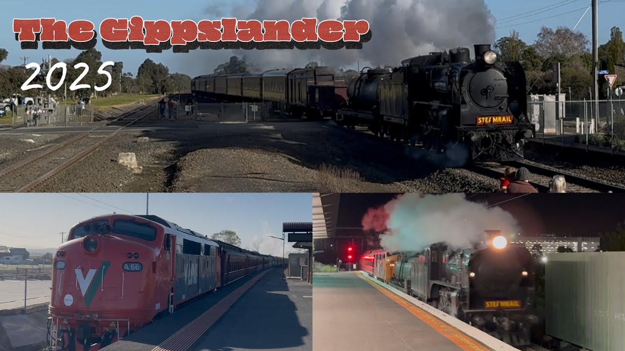 The Gippslander | SteamRail Victoria Bairnsdale Tour | A2-986 Steam & A66 V/Line Diesel Locos 