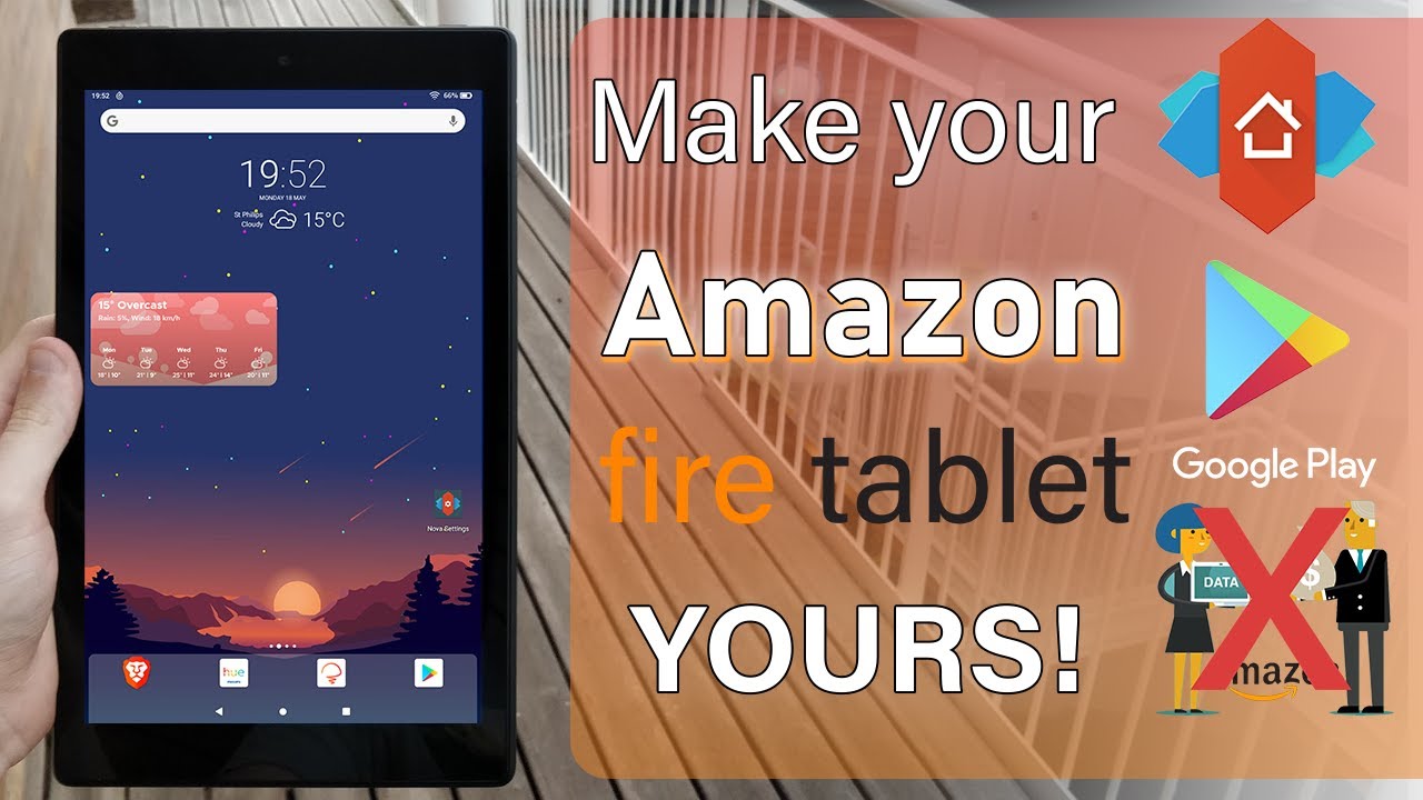 Превратите свой планшет Amazon Fire в красивое устройство (пользовательский лаунчер и установка G...