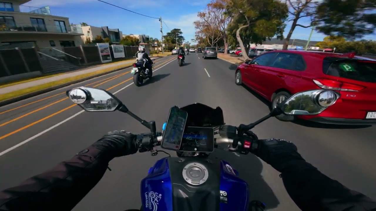 Melbourne｜Arthur Seat Lookout!  feat. Lakeside Riders YAMAHA MT07 Akrapovic Full titanium 4K60fps