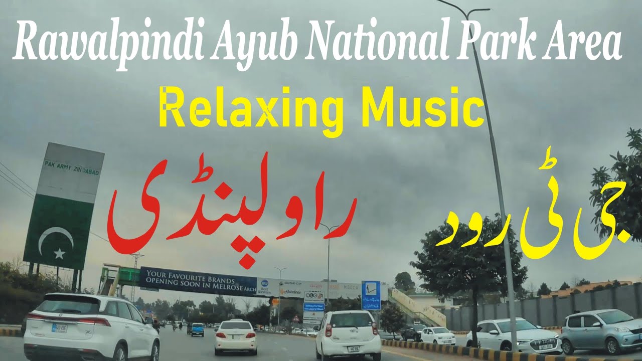 Evening Drive GT Road Rawalpindi Ayub National Park Area | Relaxing And Meditation Music