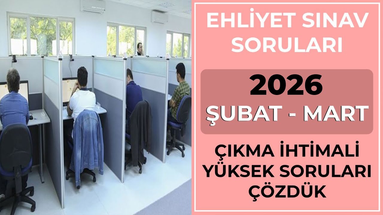 Ehliyet Sınav Soruları 2026 | Şubat Çıkmış MEB Ehliyet Sorularını Çözün