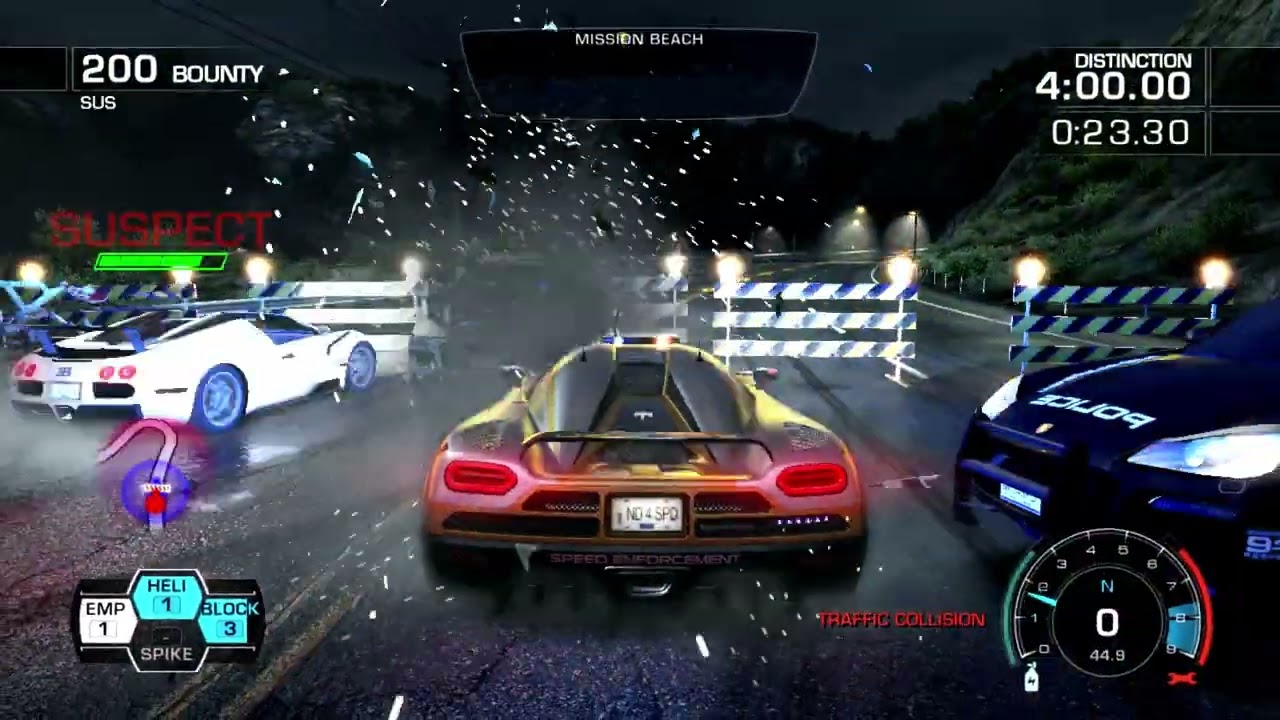 Need For Speed Hot Pursuit SCPD Mission Beach Hard to Handle Interceptor #44