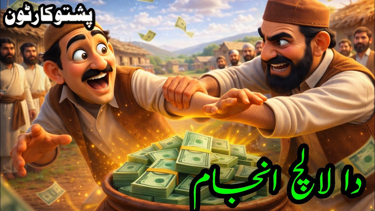 (The end of greedy) Pashto Cartoon Vedio             دا لالچ انجام  