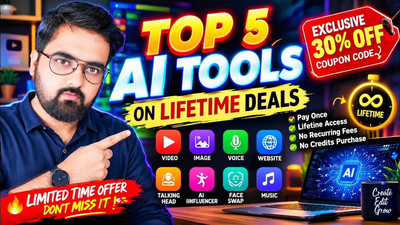 🚨 Top 5 AI Tools On Lifetime Deals | Exclusive 30% OFF Coupon Code Expiring Soon
