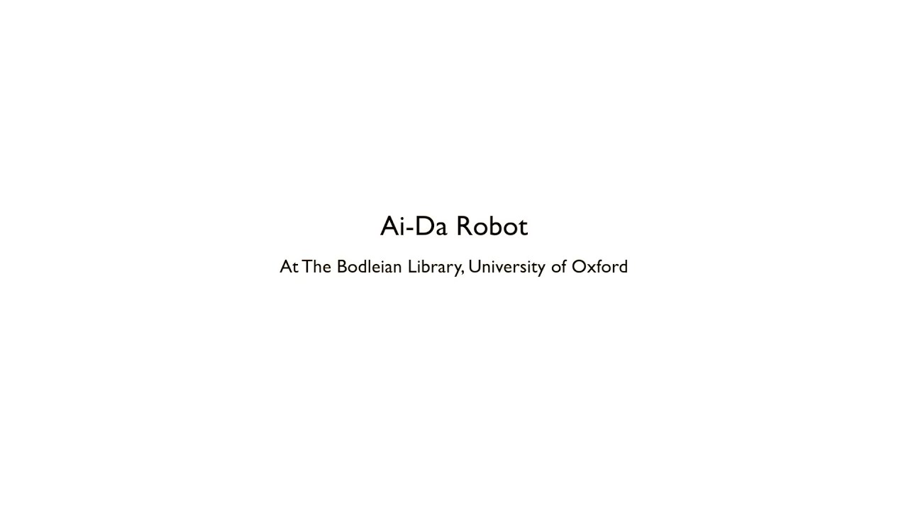 Ai-Da Robot at The Boolean Library, University of Oxford