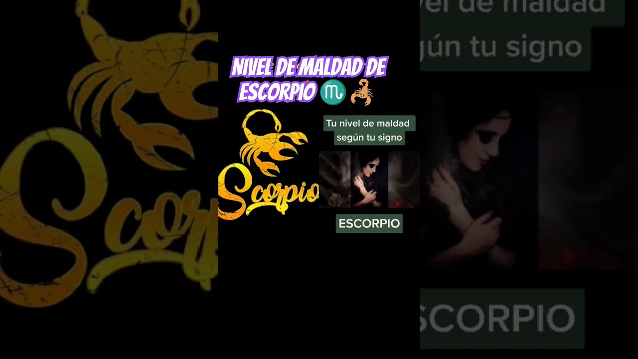 Nivel de maldad de Escorpio ♏🦂#escorpio #maldad #misterioso